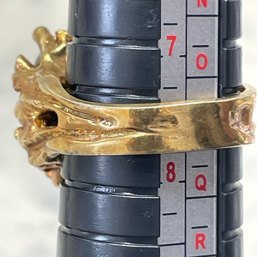 Vintage Sterling Silver Gold plated Nugget Cluster Statement Ring Size 7.75 - Picture 13 of 15